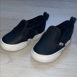 Vans Kids Black Slip-On Sneakers
